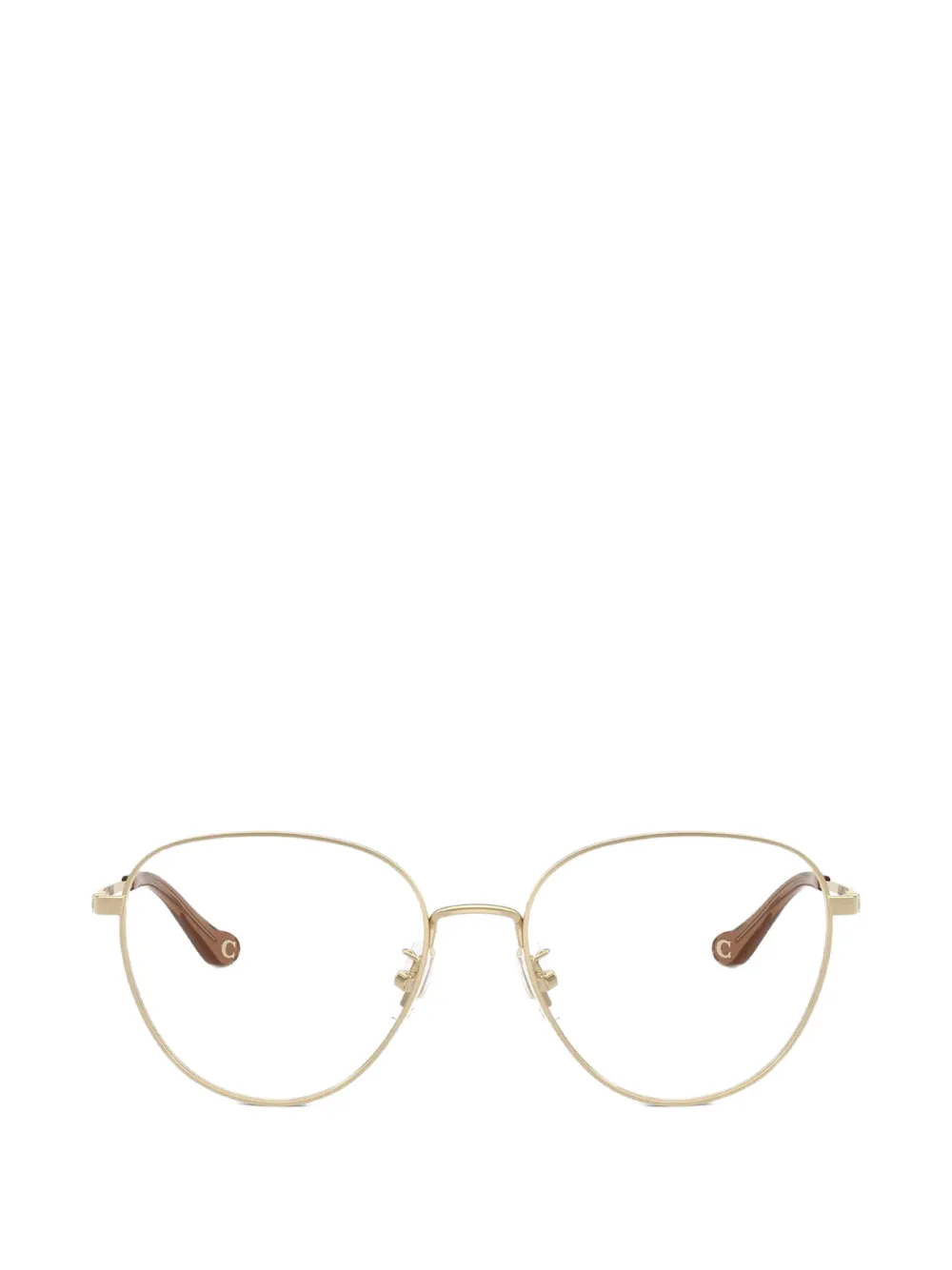 Coach round-frame glasses - Gold