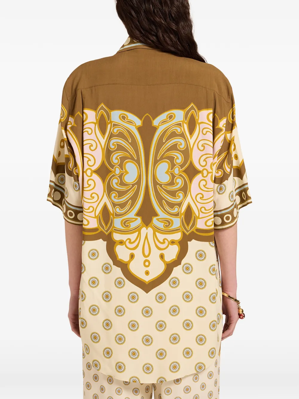 La DoubleJ Cocoon placée blouse van viscose voile Groen