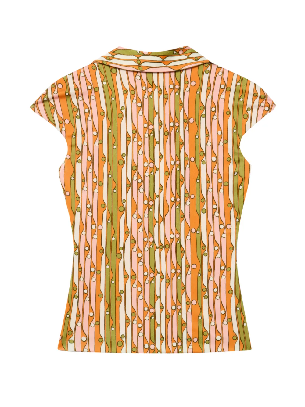 La DoubleJ Mouwloos stretch poloshirt Oranje