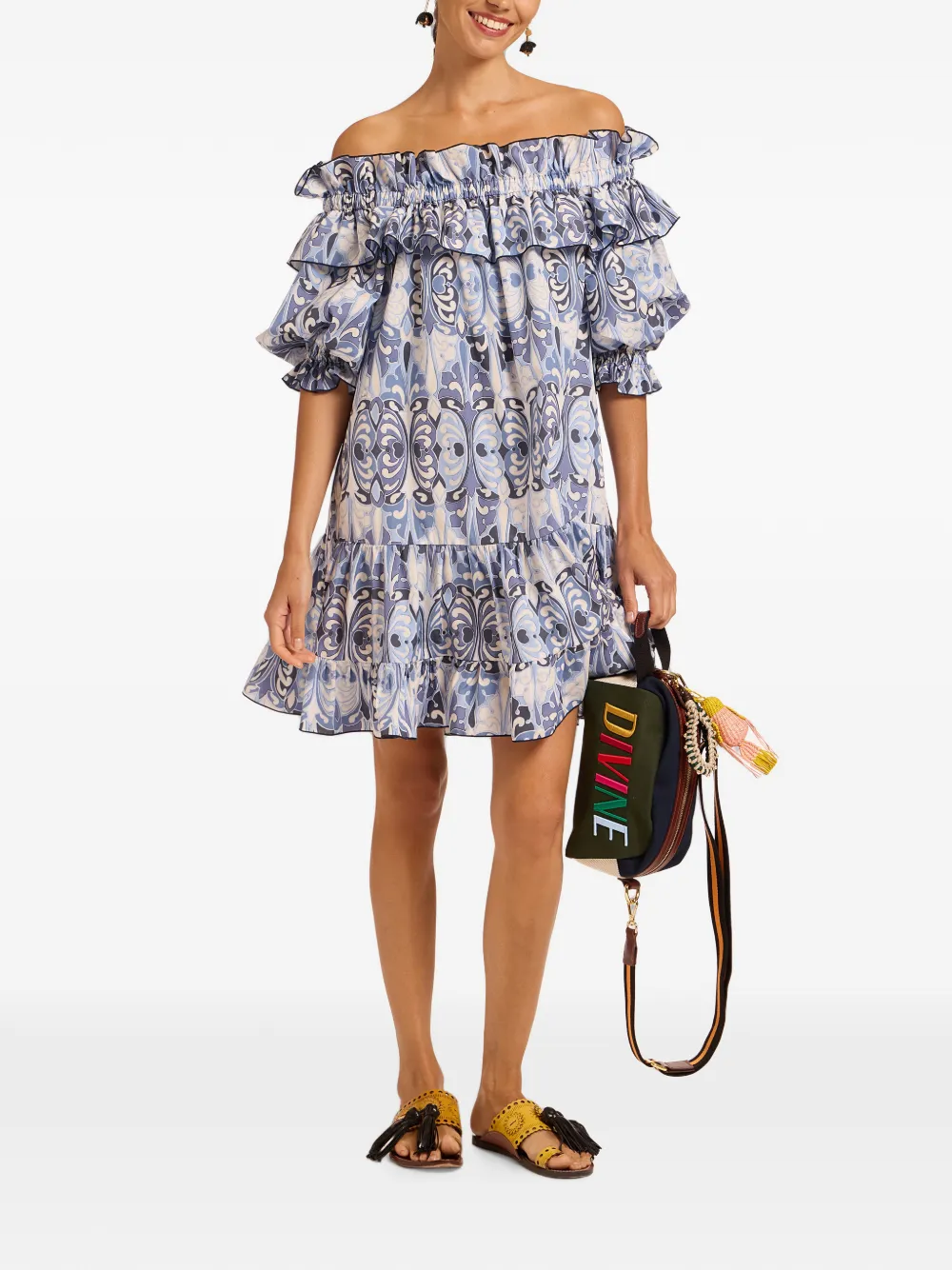 La DoubleJ Breakfast mini-jurk Blauw