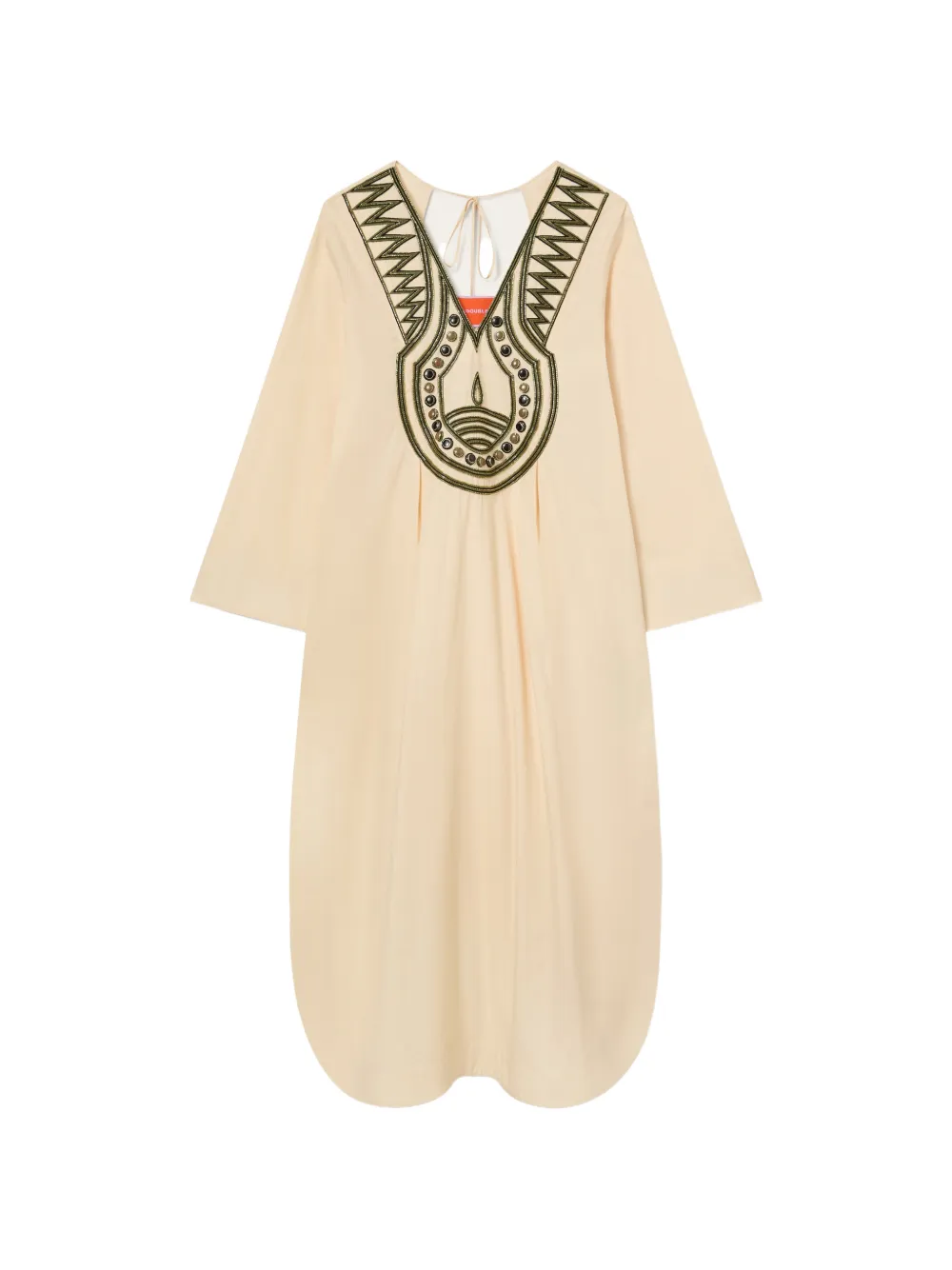 La DoubleJ embroidered Twin Flame dress - Neutrals