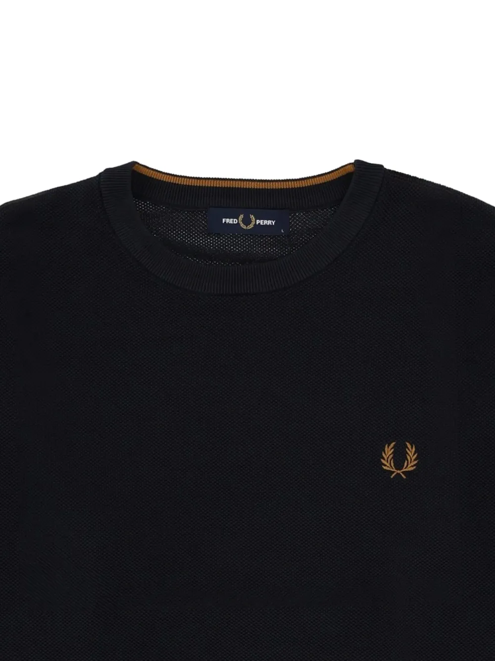 Fred Perry Sweater met geborduurd logo Blauw