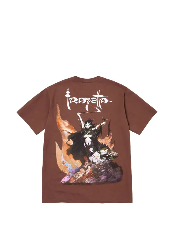 Supreme x Frank Frazetta graphic-print T-shirt | Brown | FARFETCH