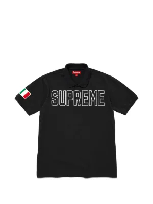 Supreme Twill Appliqué Polo Shirt | White | FARFETCH RO