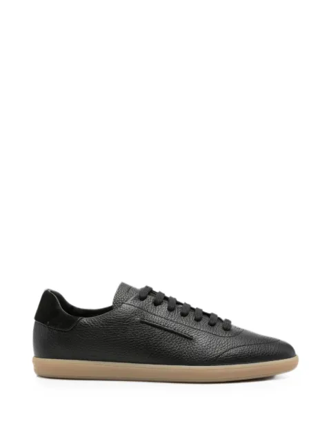 Zegna zapatillas de piel granuladas