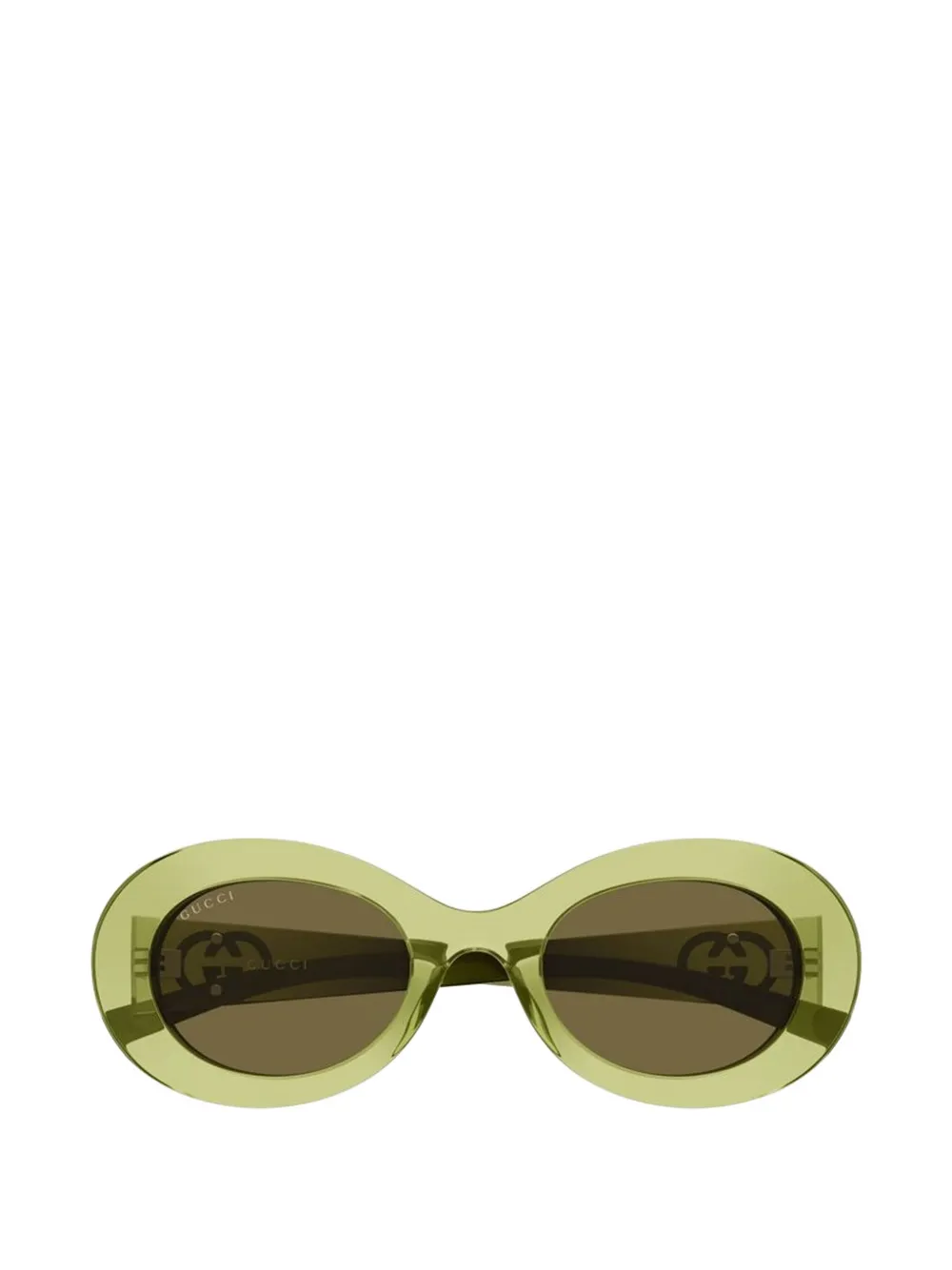 Gucci oval-frame sunglasses - Grün