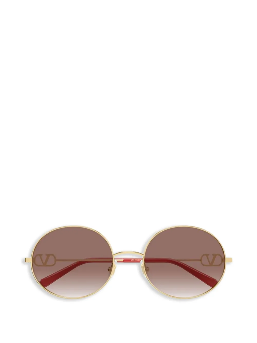 Valentino Garavani VLogo round-frame sunglasses - Gold