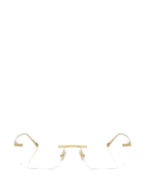Coach rimless rectangle-frame glasses