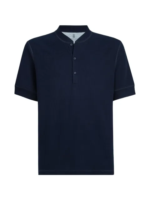 Brunello Cucinelli button-down short-sleeve polo shirt