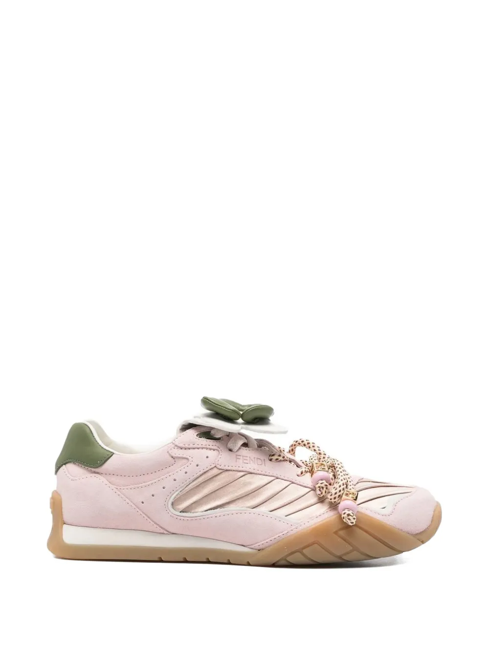 FENDI Wave Pulse flower-appliqué sneakers - Rosa