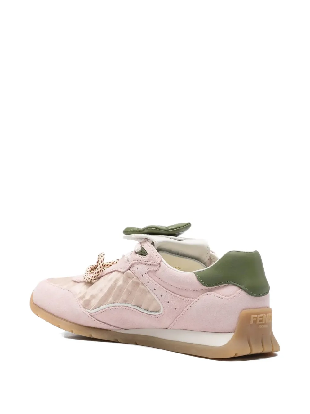 FENDI Wave Pulse flower-appliqué sneakers Roze