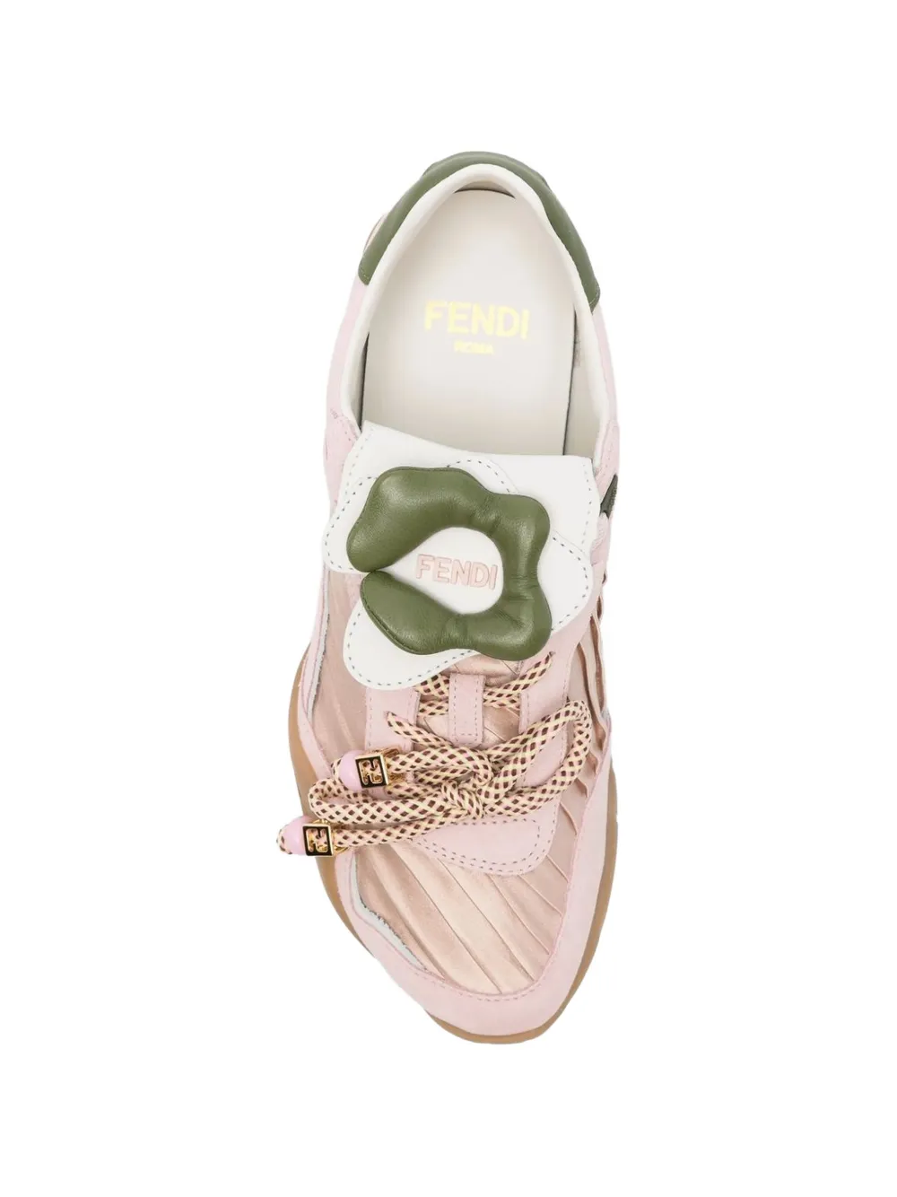 FENDI Wave Pulse flower-appliqué sneakers Roze