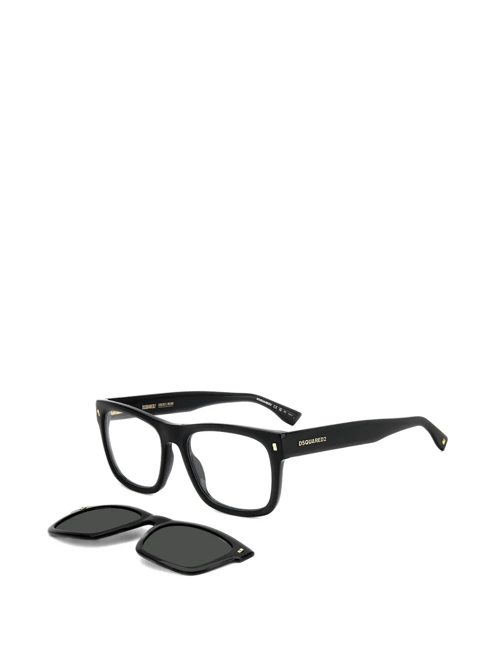 DSQUARED2 Zonnebril met vierkant montuur Zwart