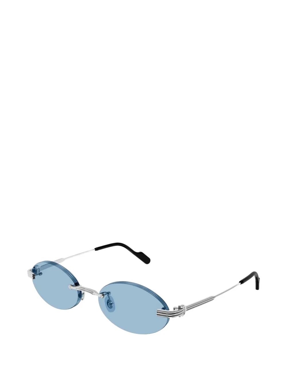 Cartier Rimless Round-frame Sunglasses in Silver, view 2