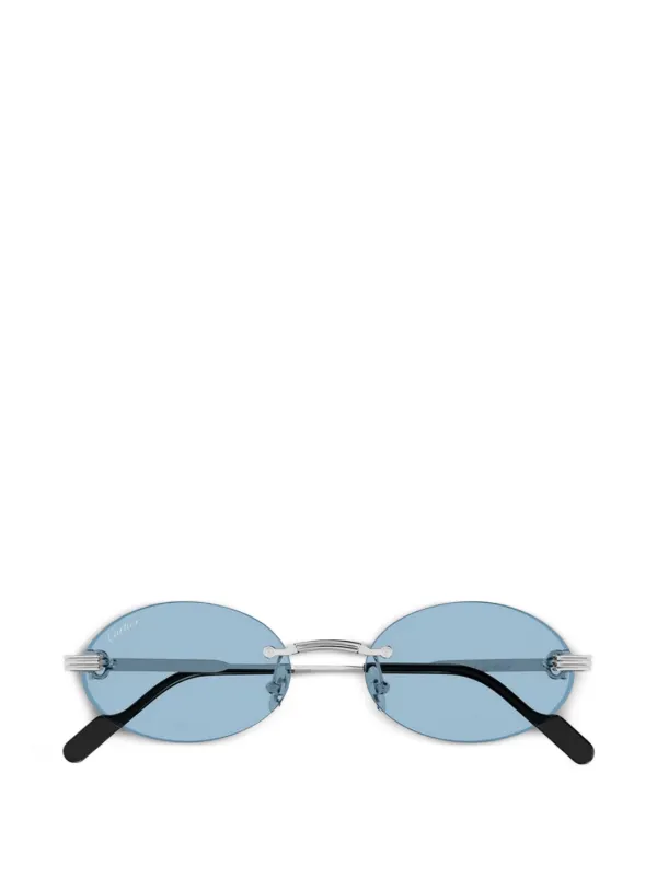 Cartier Rimless Round-frame Sunglasses in Silver