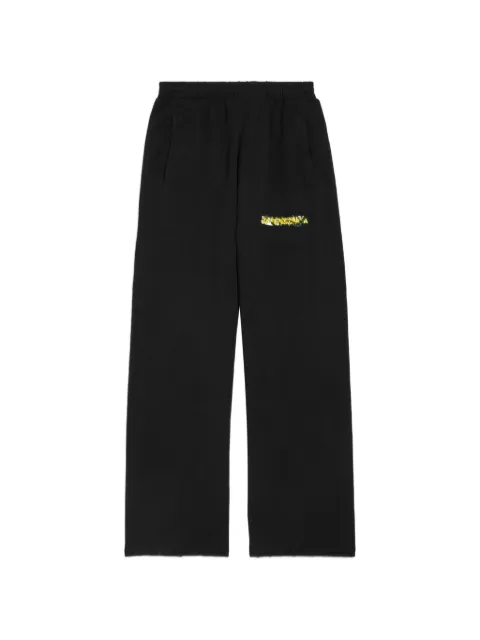 Balenciaga logo-print wide-leg track pants