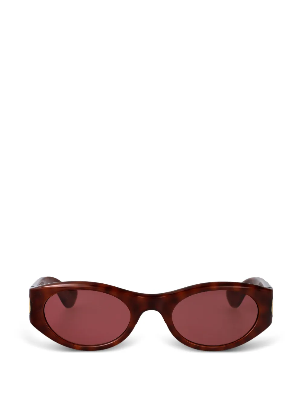 Valentino Garavani VLogo round-frame sunglasses - Marrone
