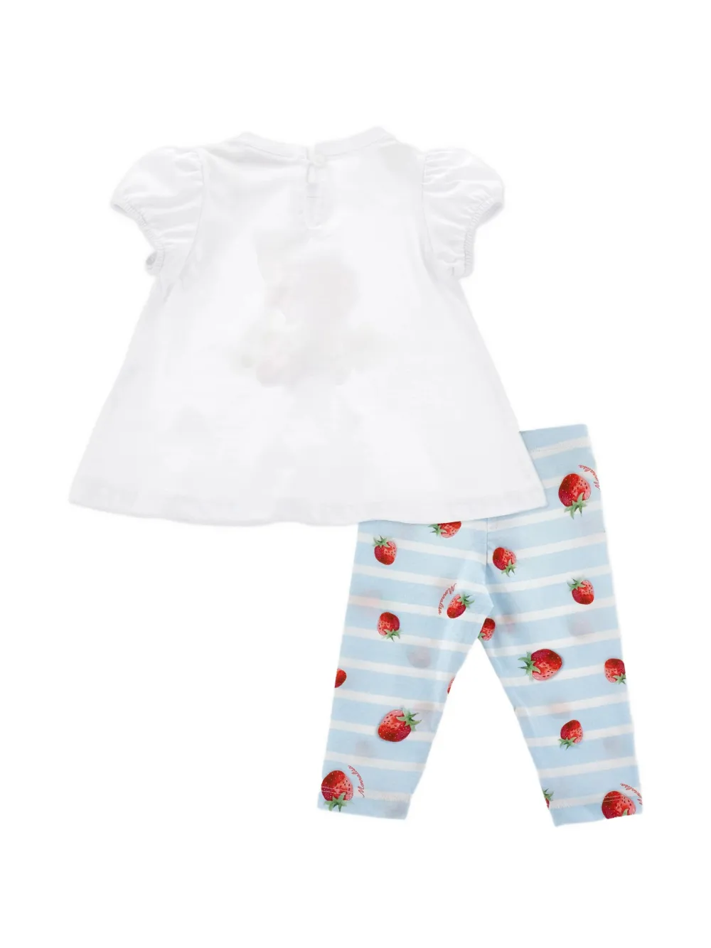 Monnalisa Broek set met aardbeiprint Wit