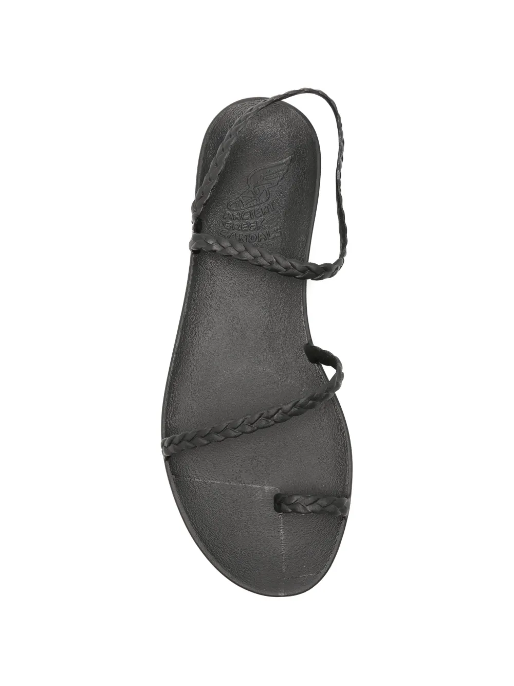 Ancient Greek Sandals Eleftheria gevlochten sandalen Zwart