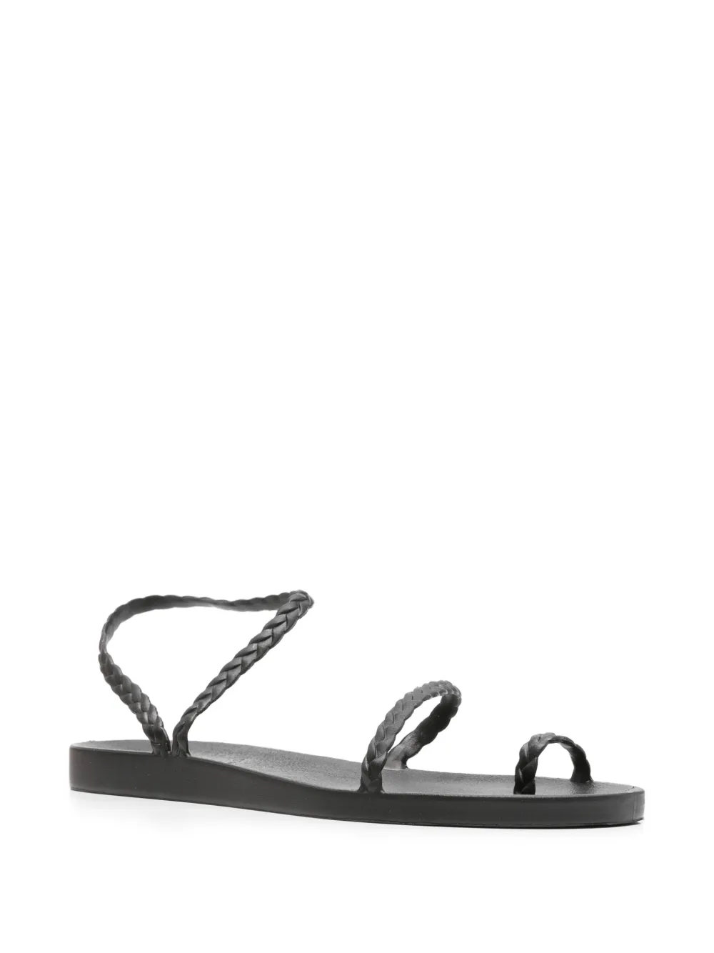 Ancient Greek Sandals Eleftheria gevlochten sandalen Zwart