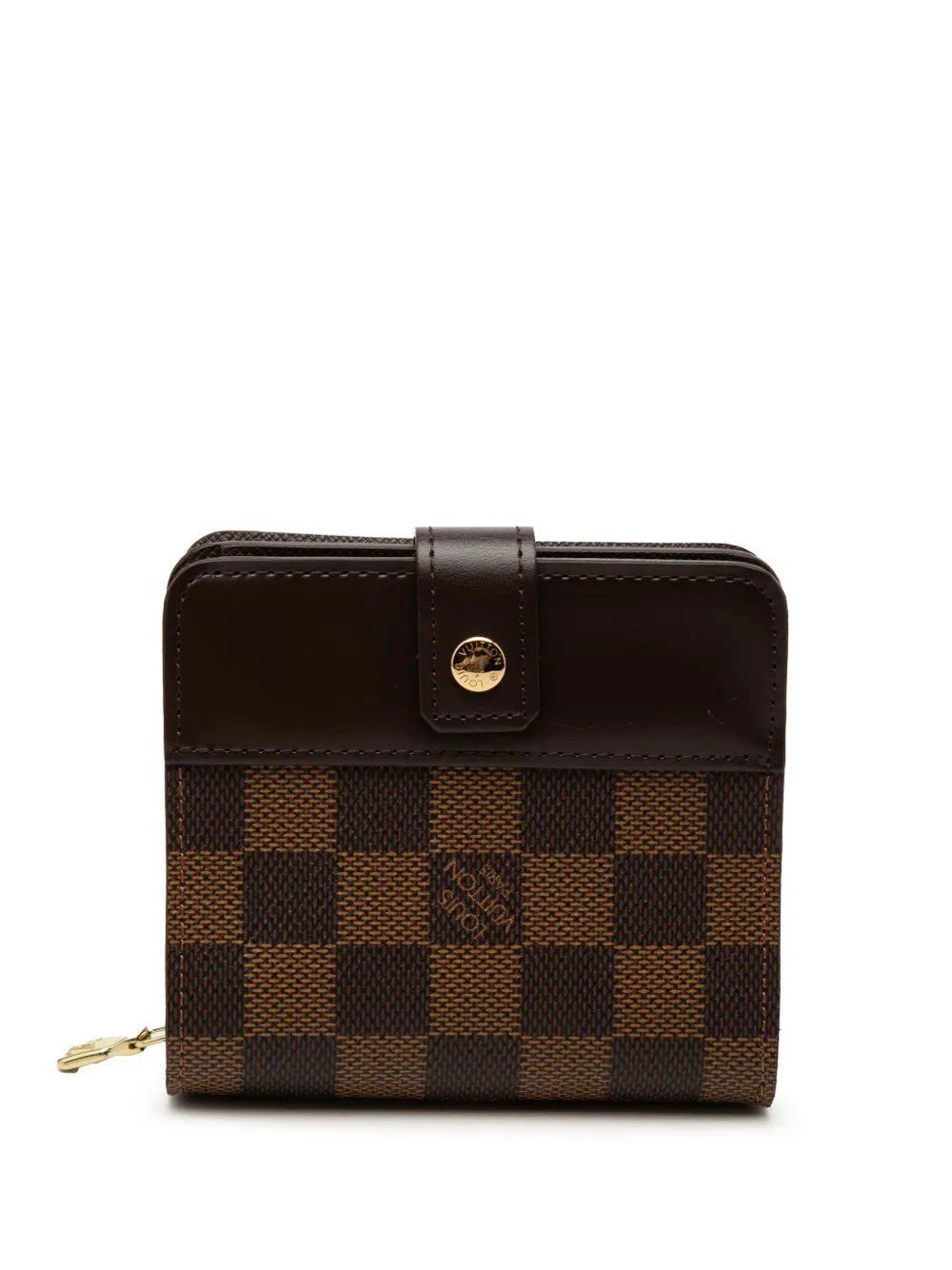 Louis Vuitton Pre-Owned 2009 Damier Ebene Compact Zip Wallet small wallets - Braun