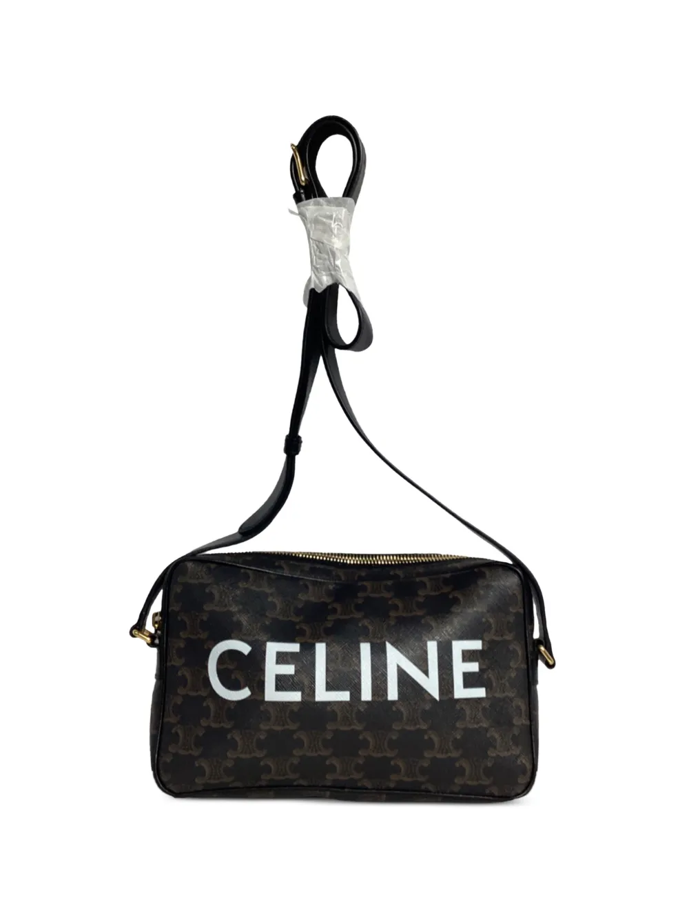 Celine Pre-Owned Triomphe logo messenger bag - Brown