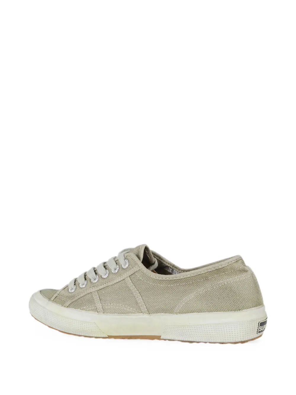 Superga lace-up canvas sneakers Beige