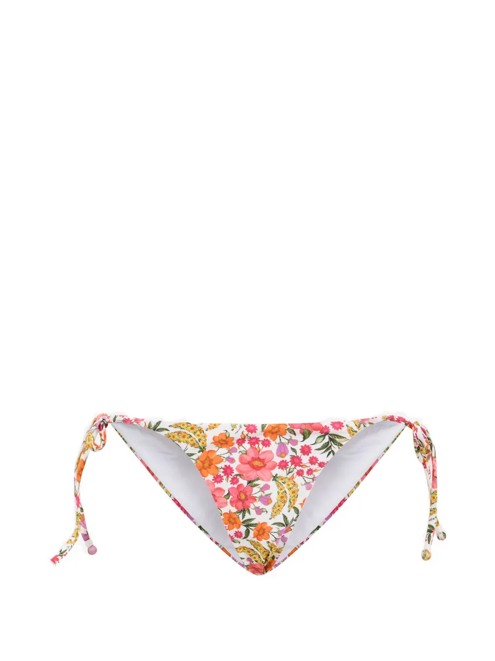 FARM Rio Banana Flowers side-tie bikini bottoms - Bianco