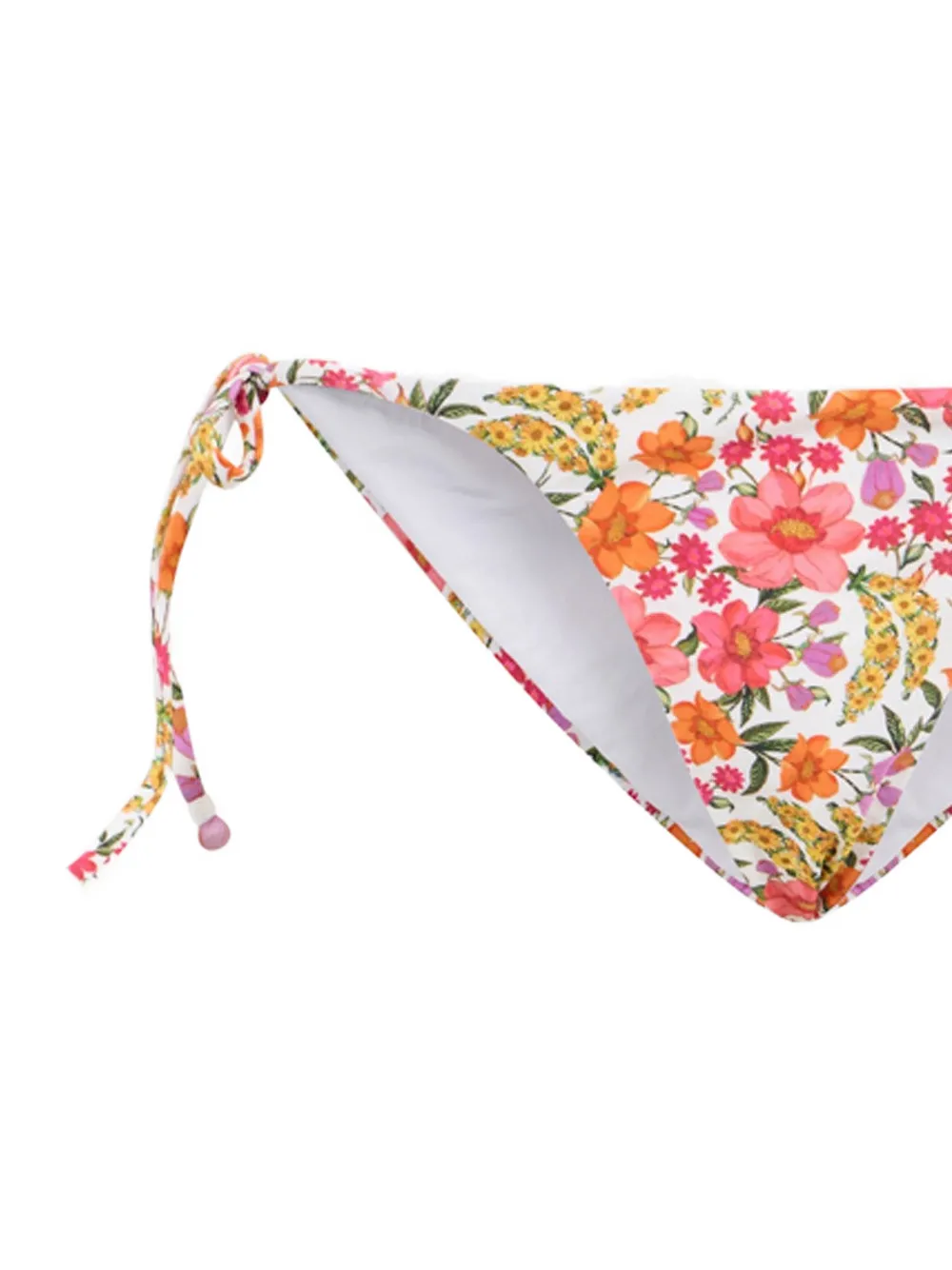 FARM Rio Banana Flowers bikinislip met gestrikte zijkant Wit