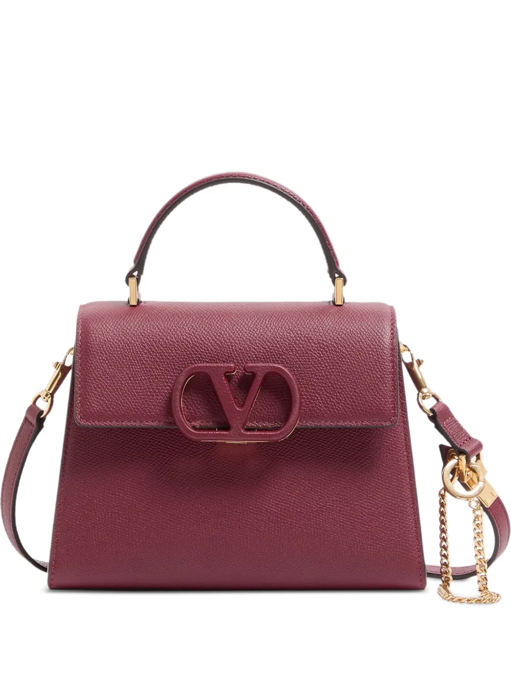 Valentino Garavani petit sac à main Vsling en cuir grainé - Rouge