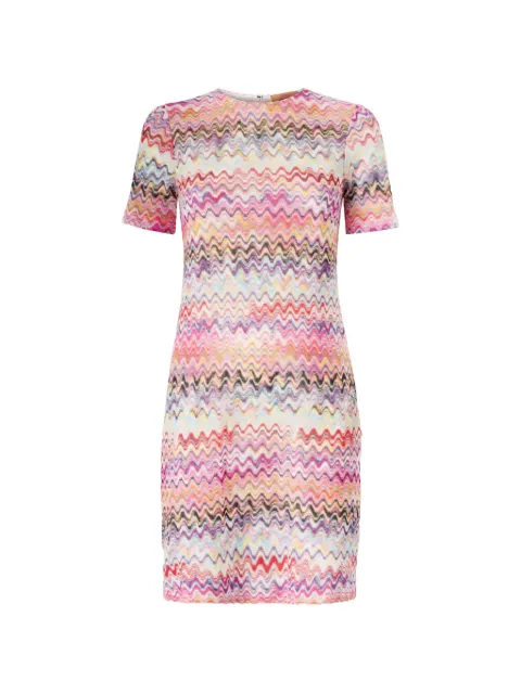 Missoni zigzag-knit short-sleeve dress