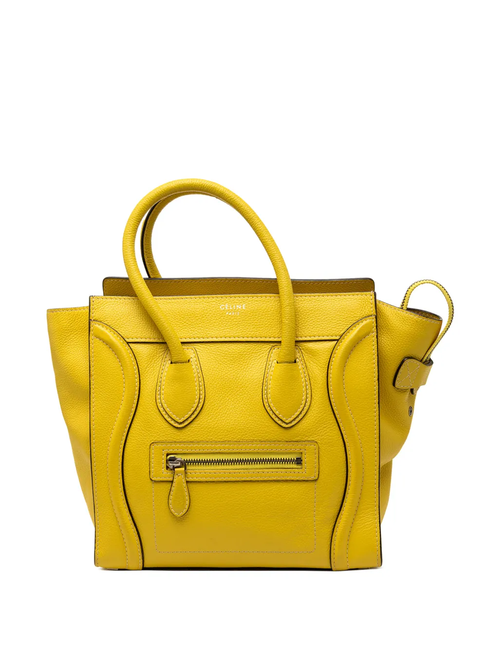 Celine Pre-Owned 2012 Micro Drummed Calfskin Luggage tote bag - Gelb
