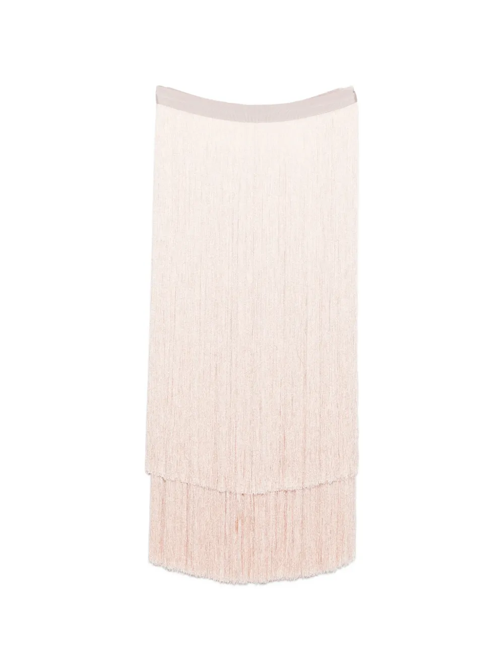 Elisabetta Franchi fringed layered midi skirt - Rosa