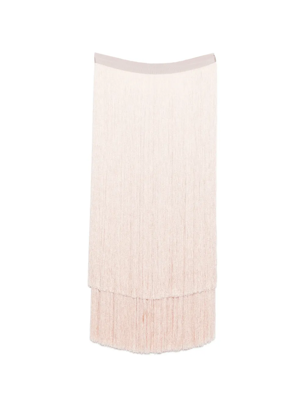 Elisabetta Franchi fringed layered midi skirt - Rosa