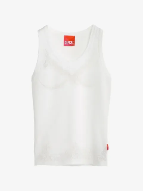 Diesel x Tinder lace-print ribbed T-shirt