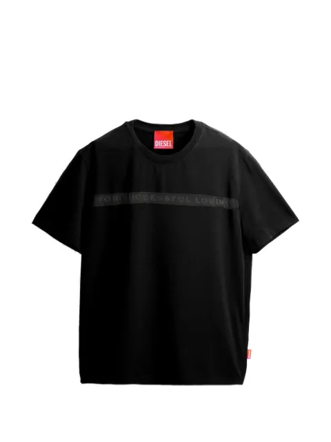 Diesel x Tinder logo-print sheer-panel T-shirt