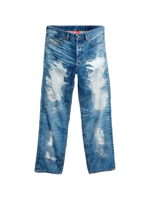Diesel x Tinder D-Macs distressed mesh-panel jeans