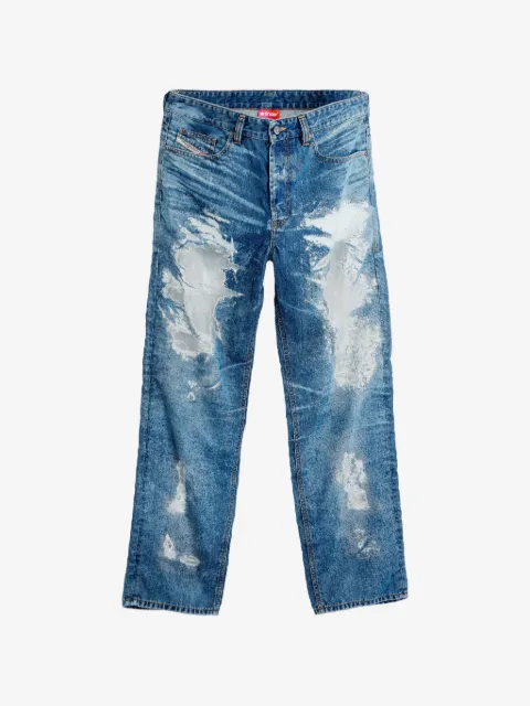 Diesel x Tinder D-Macs distressed mesh-panel jeans