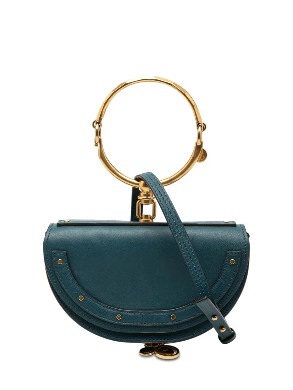 Chloé Pre-Owned 2019 Mini Calfskin Nile Bracelet satchel - Blu