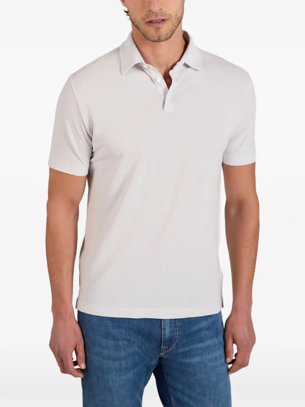 slowear IceCotton slim-fit poloshirt Wit