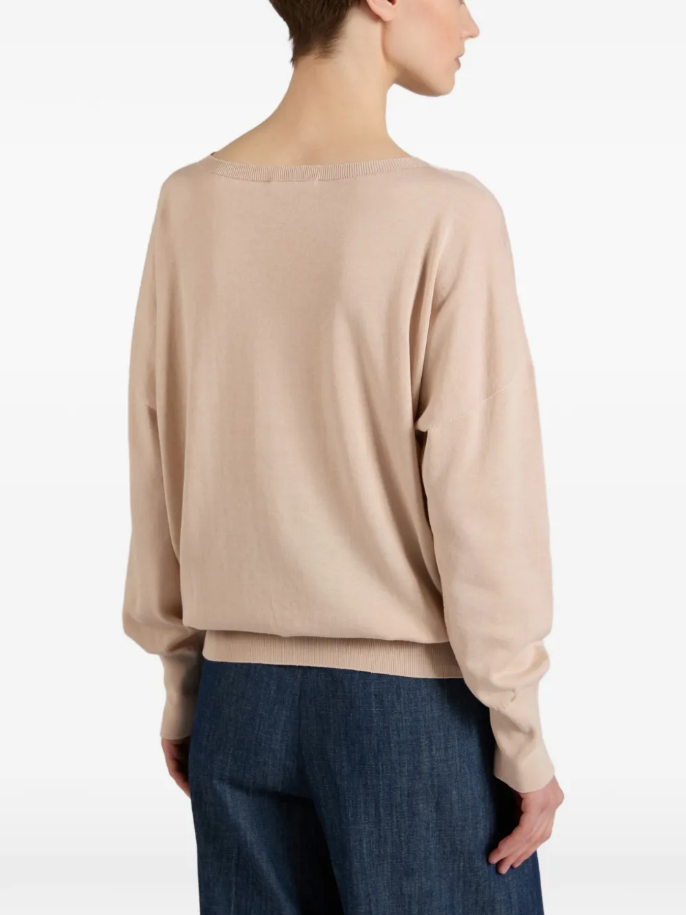 slowear Zanone trui met boothals Beige