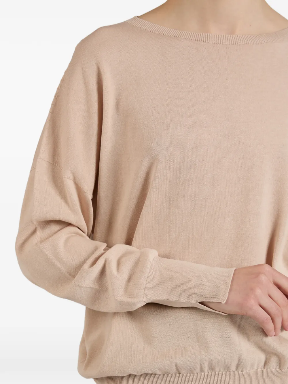 slowear Zanone trui met boothals Beige