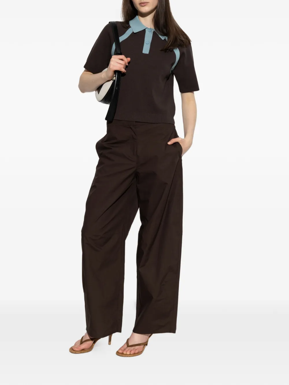  Samsoe Samsoe Pantalones Anchos Saroko - Marrón 