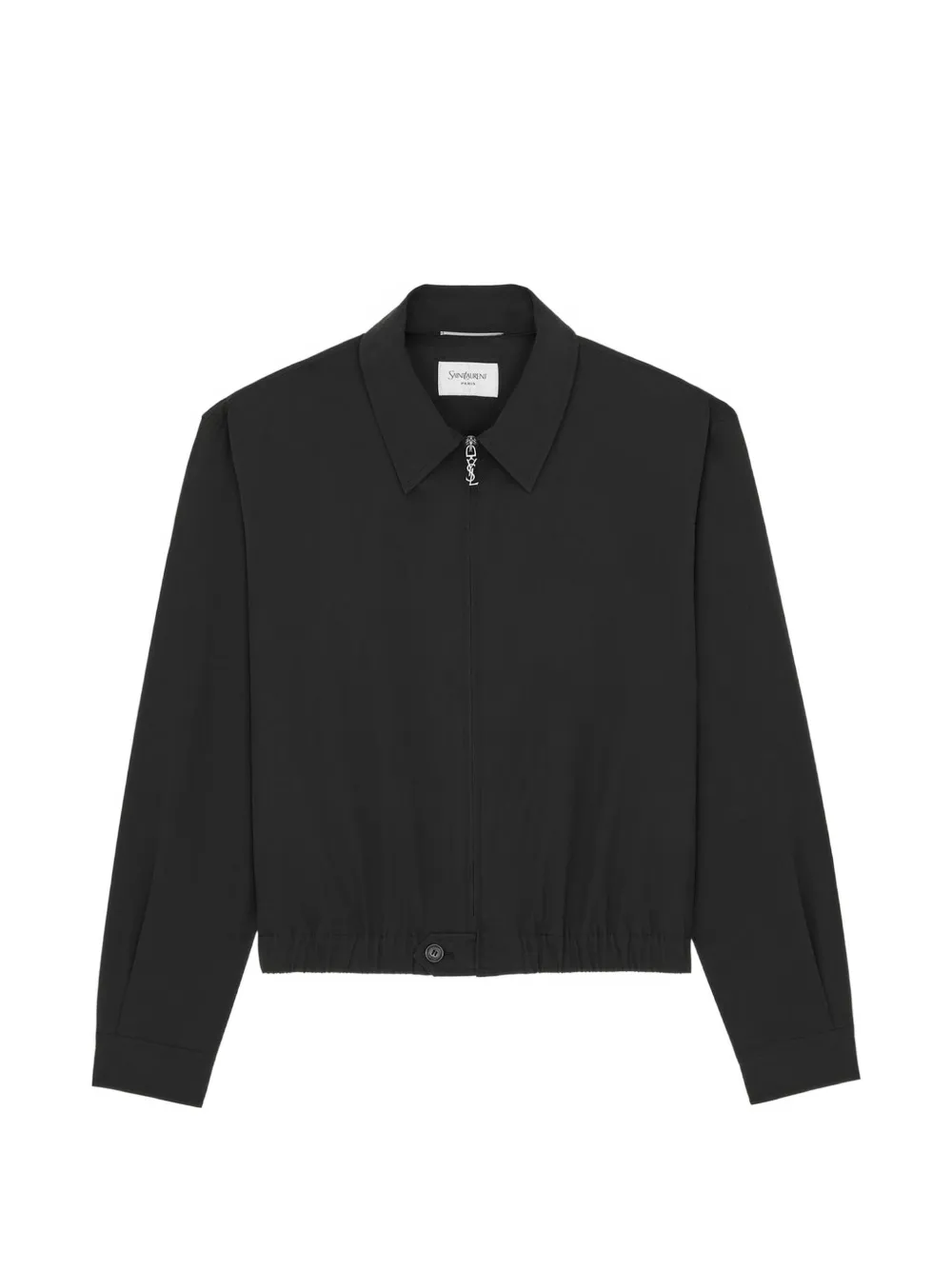 Saint Laurent cotton zip-up jacket - Black