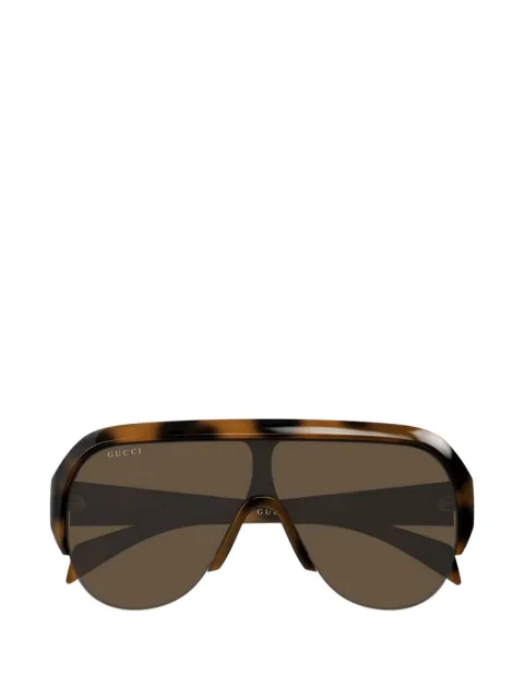 Gucci mask-frame tortoiseshell sunglasses