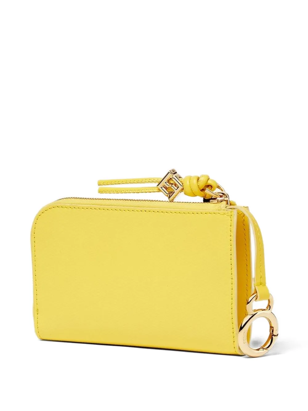  Fendi Tarjetero De Piel Ff Diamonds - Amarillo 