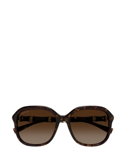 Gucci Bamboo rectangle-frame sunglasses