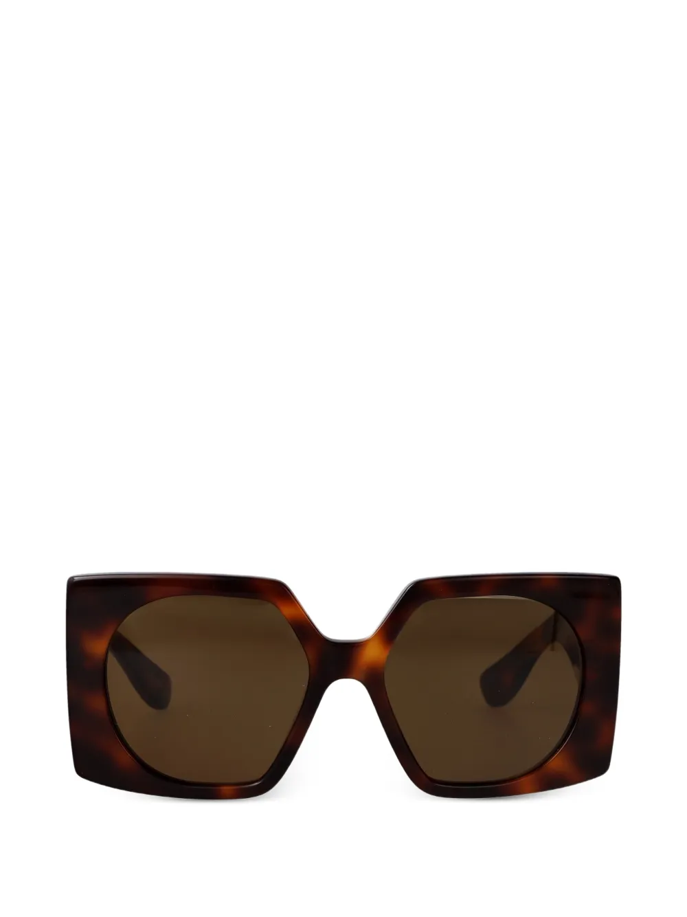 Valentino Garavani VLogo Signature rectangle-frame sunglasses - Braun