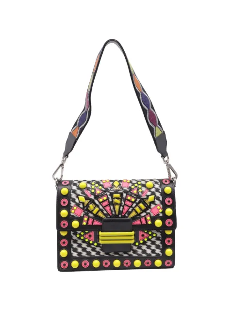 Etro Vintage Embellished straw shoulder bag