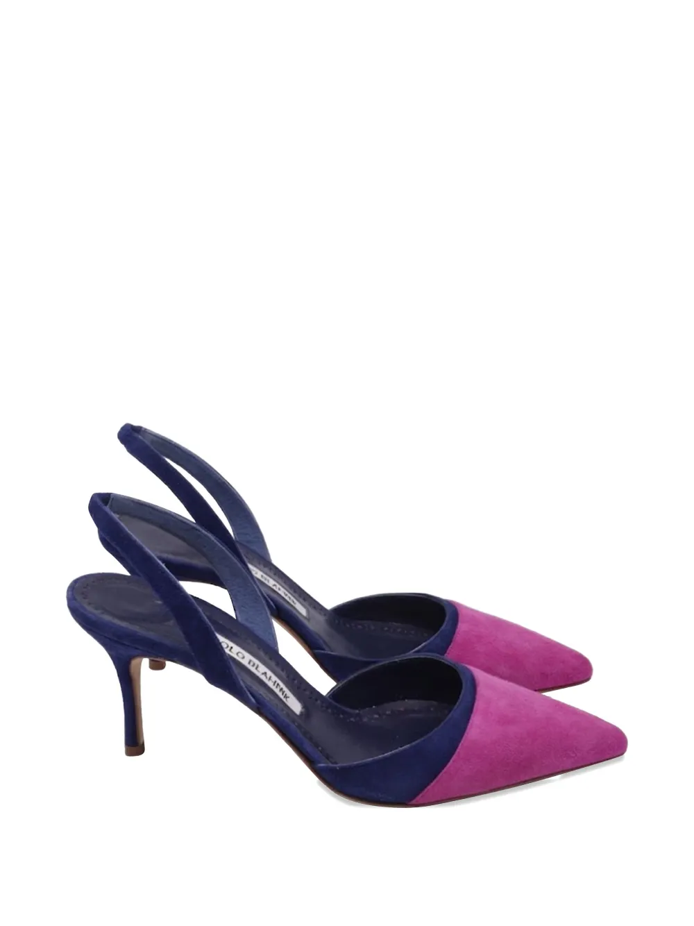 Manolo Blahnik color-block slingback pumps - Viola